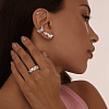 Серебряное кольцо сердца с фианитами MIESTILO Miestilo