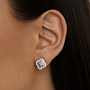 Серьги серебро 925 серебряные гвоздики клевер Miestilo
