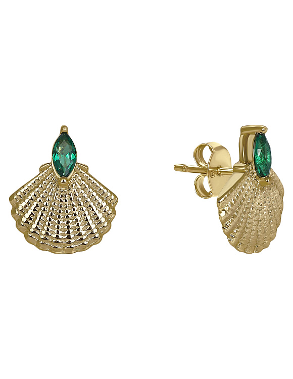 Пусеты в виде миниатюрных ракушек Miestilo  2