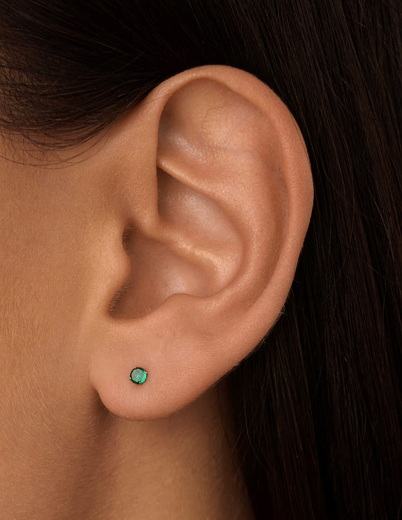 Серьги серебро 925 серебряные гвоздики женские с камнем Miestilo