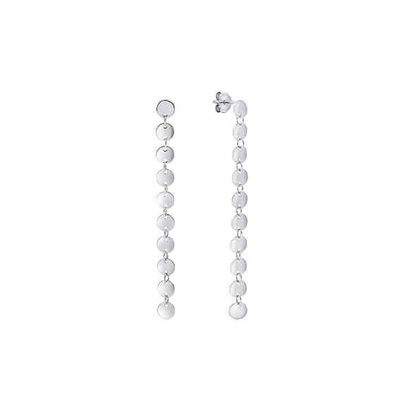 Серебряные серьги дорожка из монет 70-75мм Miestilo