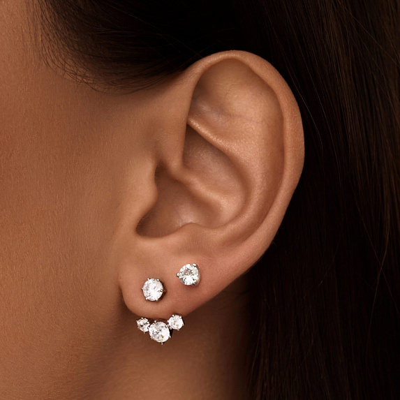 Серьги серебро 925 серебряные гвоздики пусеты Miestilo