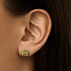 Серьги серебро 925 позолоченные гвоздики с фианитами Miestilo