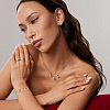 Серебряный шарм с фианитами буква V Miestilo