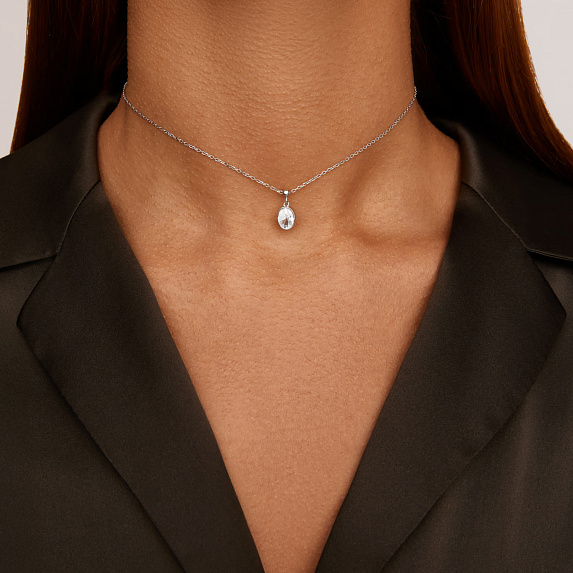 Серебряный шарм овал 8*6 в касте Miestilo