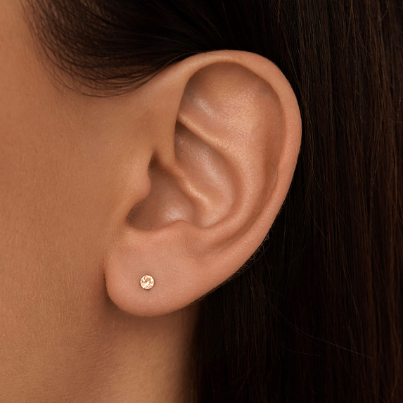 Серьги серебро 925 серебряные гвоздики с камнем Miestilo