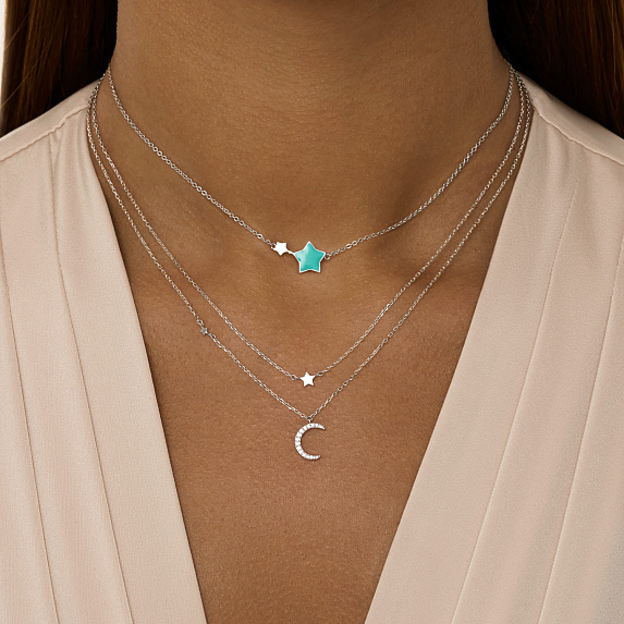 Подвеска серебро 925 на шею звезда тиффани Miestilo