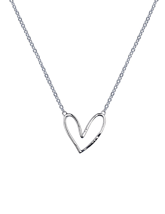 Подвеска на шею серебро 925 сердце Miestilo  2