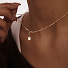 Серебряное колье  в покрытии желтое золото  с буквой Д MIESTILO Miestilo