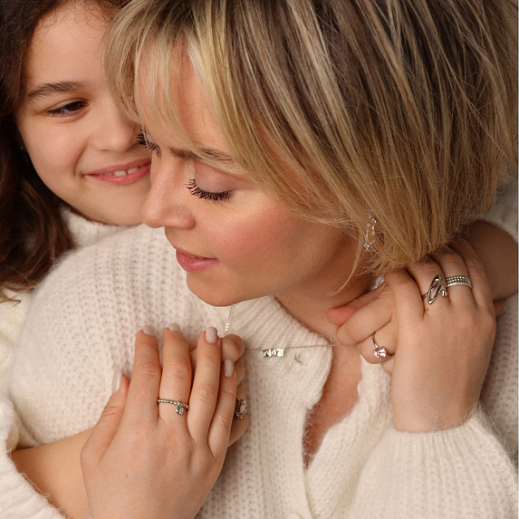 Серебряное колье Мама с подвеской Miestilo