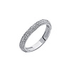 Серебряное кольцо волна с фианитами Miestilo