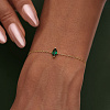 Серебряный браслет с фианитом в огранке маркиз Miestilo