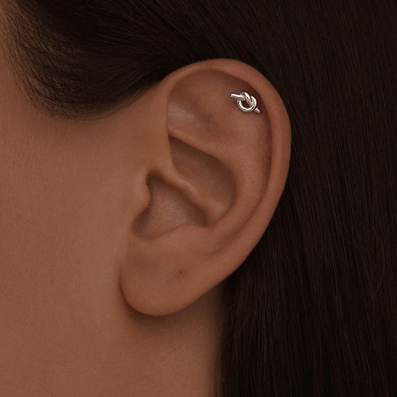 Серебряный пирсинг узел Miestilo