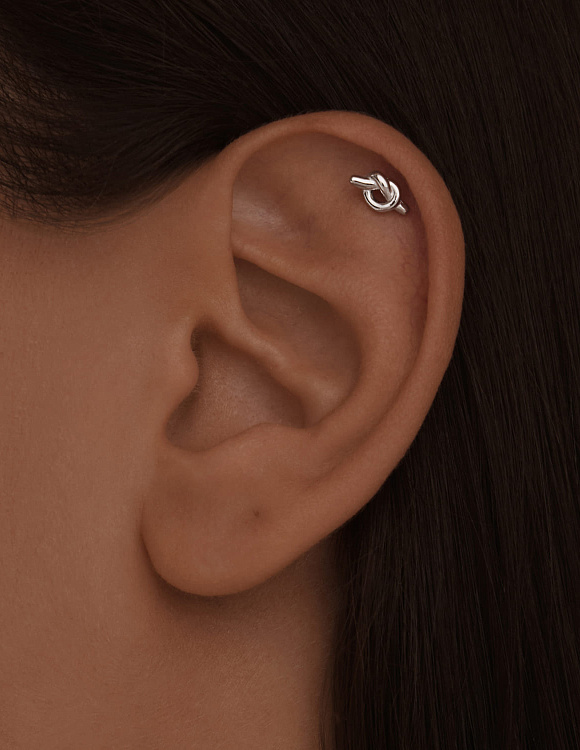 Серебряный пирсинг узел Miestilo