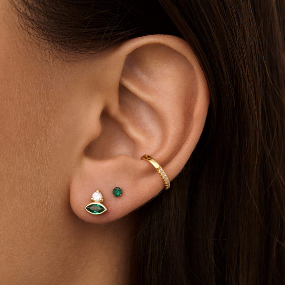 Серьги серебро 925 серебряные гвоздики женские с камнем Miestilo