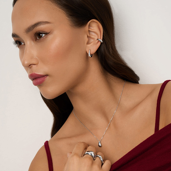 Серьги колечки серебро 925 серебряные круглые Miestilo
