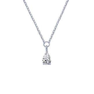 Подвеска серебро 925 на шею капля с фианитом Miestilo
