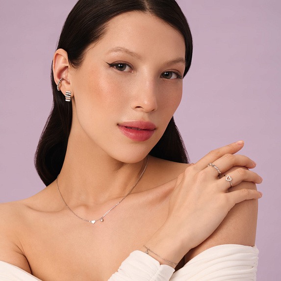 Серебряные серьги с мятым эффектом Miestilo