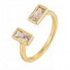 Серебряное кольцо с фианитами в огранке багет Miestilo