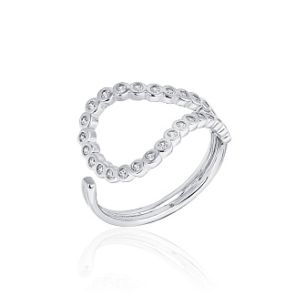 Серебряное кольцо с фианитами Miestilo