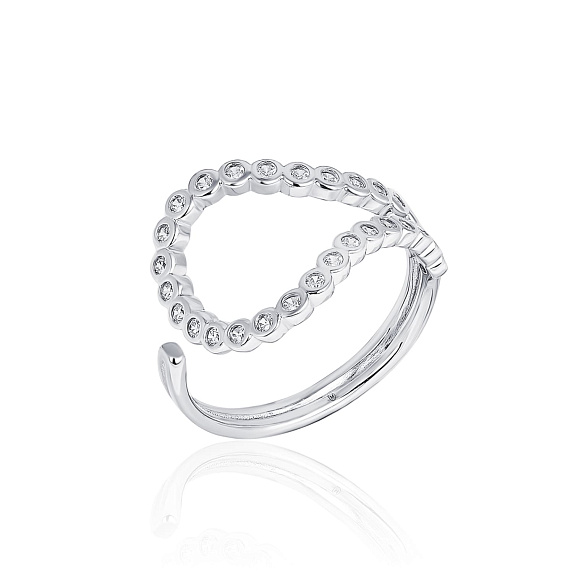 Серебряное кольцо с фианитами Miestilo