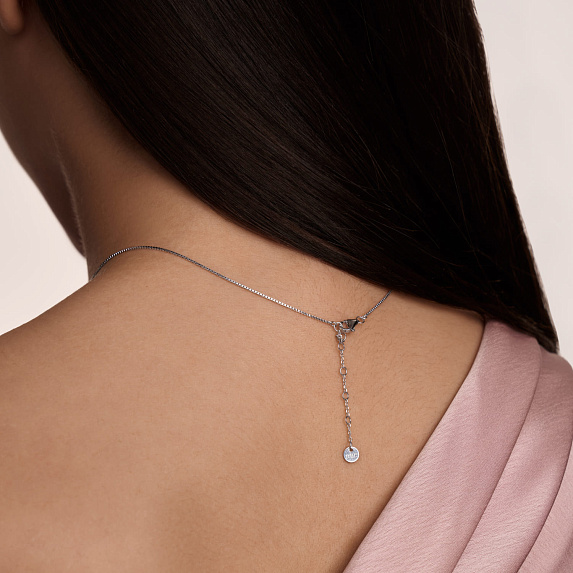 Подвеска сердце серебро 925 с цепочкой на шею Miestilo