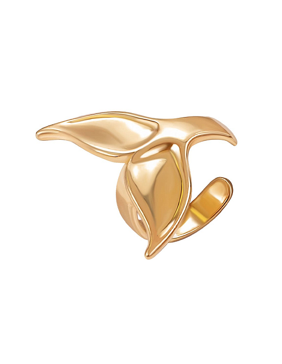 Серьга кафф серебро 925 моносерьга позолоченная одиночная Miestilo  2