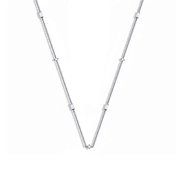 Серебряное колье с фианитами Miestilo