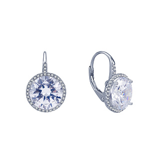 Серьги серебро 925 с камнями крупные серебряные Miestilo