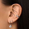 Моносерьга серебро 925 серьга кольцо серебряная одиночная Miestilo
