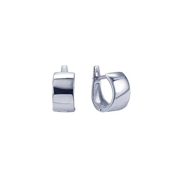 Серьги кольца серебро 925 широкие маленькие колечки Miestilo