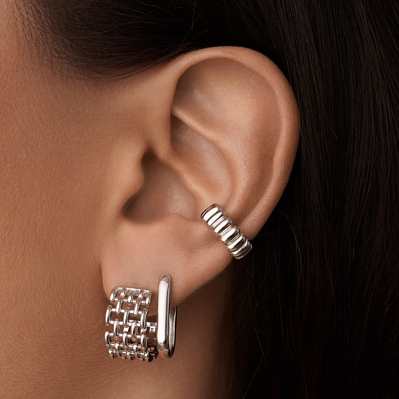 Серьги серебро 925 серебряные гвоздики женские кольца Miestilo