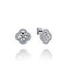 Серьги серебро 925 серебряные гвоздики клевер Miestilo