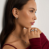Серебряные серьги-кольца волна гладкие Miestilo