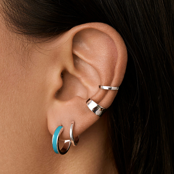 Серьги кольца серебро 925 серебряные конго Miestilo
