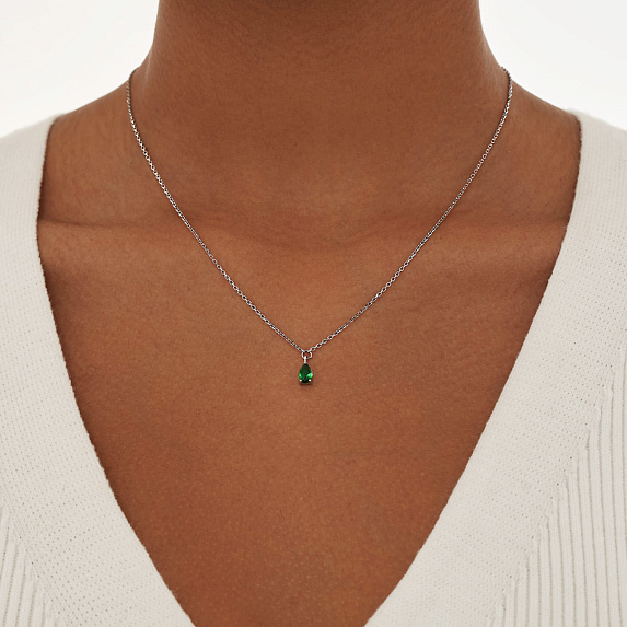 Подвеска серебро 925 на шею капля Miestilo