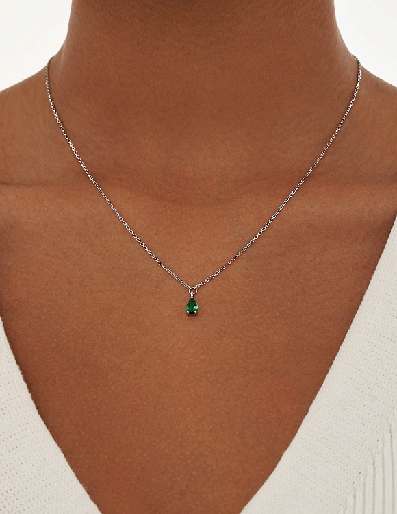 Подвеска серебро 925 на шею капля Miestilo