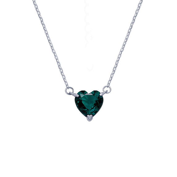 Подвеска сердце серебро 925 на шею Miestilo