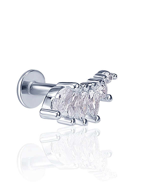 Пирсинг-лабрет с фианитами MIESTILO Miestilo  2