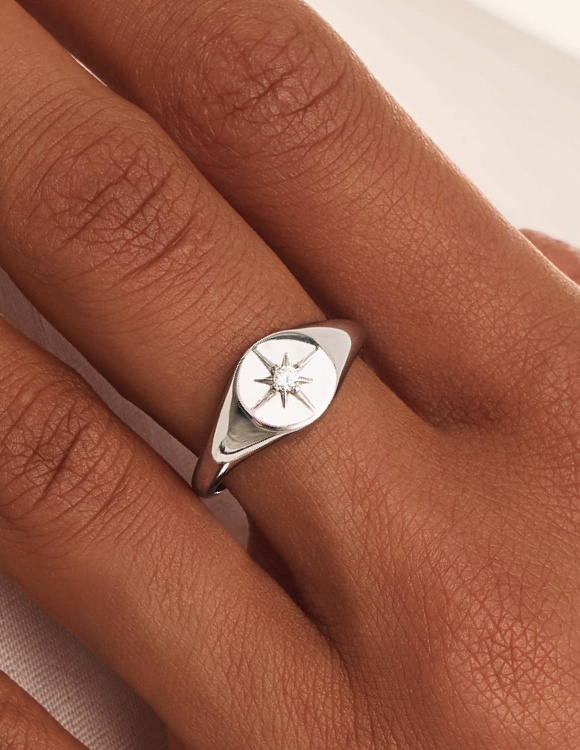 Кольцо серебро 925 печатка ювелирное широкое Miestilo