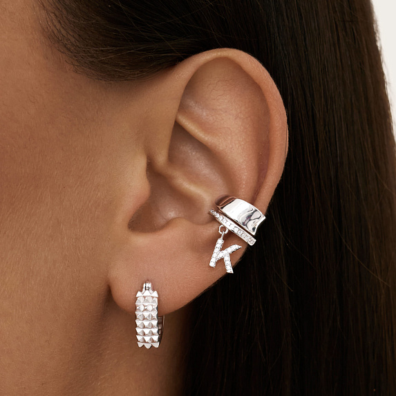 Серебряные серьги кольца Miestilo