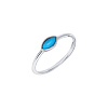 Серебряное кольцо с искуственной бирюзой Miestilo