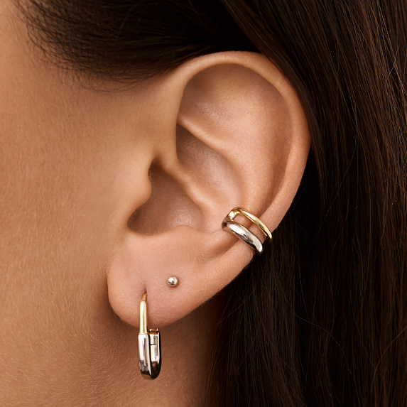Серьги конго серебро 925 серебряные массивные колечки Miestilo