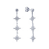 Серьги серебро 925 серебряные гвоздики длинные звезды Miestilo