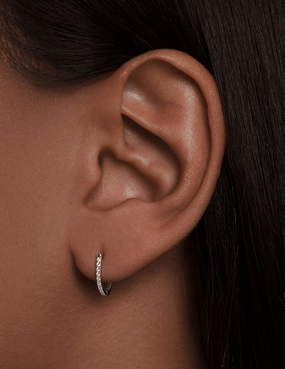 Серебряные серьги с фианитами Miestilo