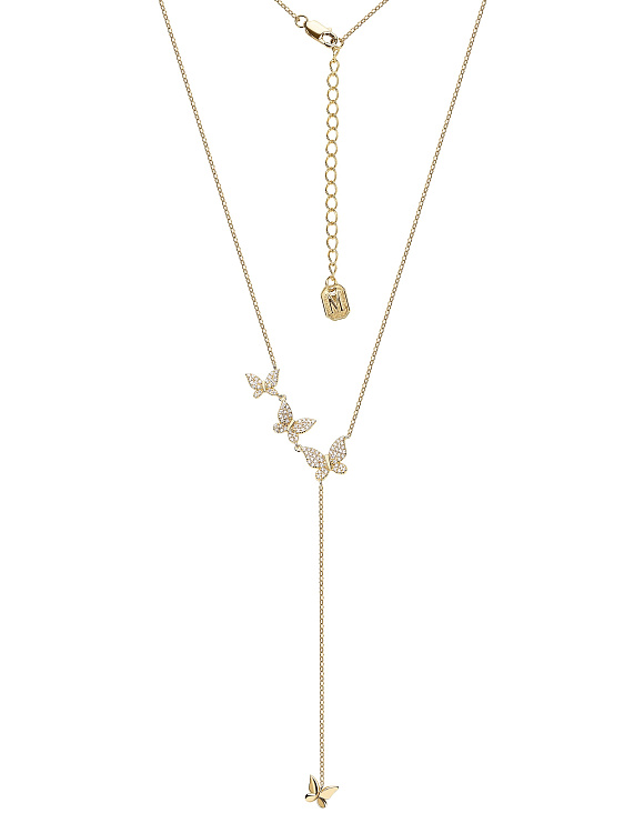 Колье-галстук серебро 925 серебряная бабочка ювелирная Miestilo  2