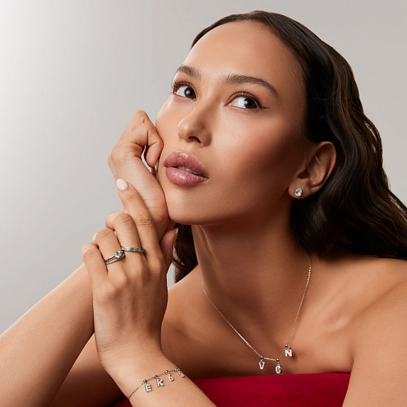 Серьги серебро 925 гвоздики серебряные с камнем Miestilo
