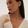 Серебряные пусеты с желтыми фианитами  Miestilo