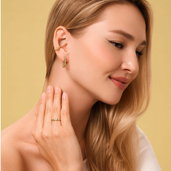 Позолоченный кафф в виде ракушек Miestilo