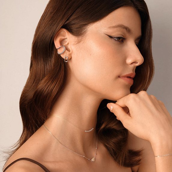 Серьги серебро 925 серебряные овал Miestilo